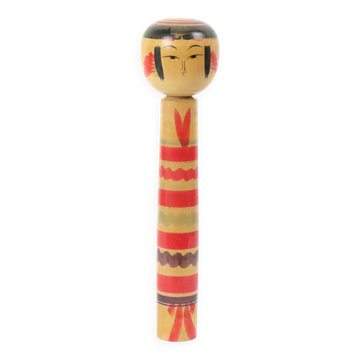 Grande poupée Kokeshi XL en bois massif Japon époque Showa 37 cm