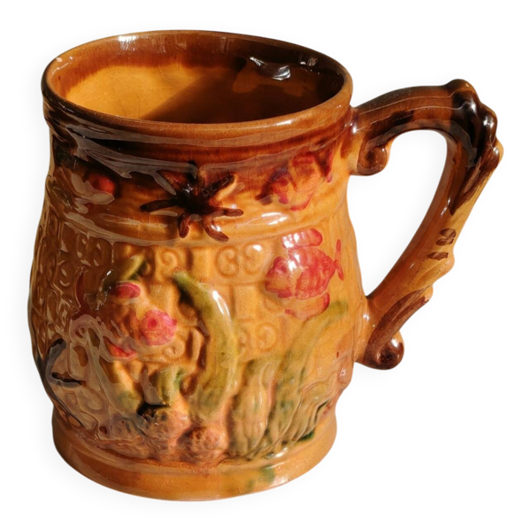 Verre en céramique façon barbotine