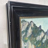 Paysage à l’huile post-impressionniste signé F. Gill