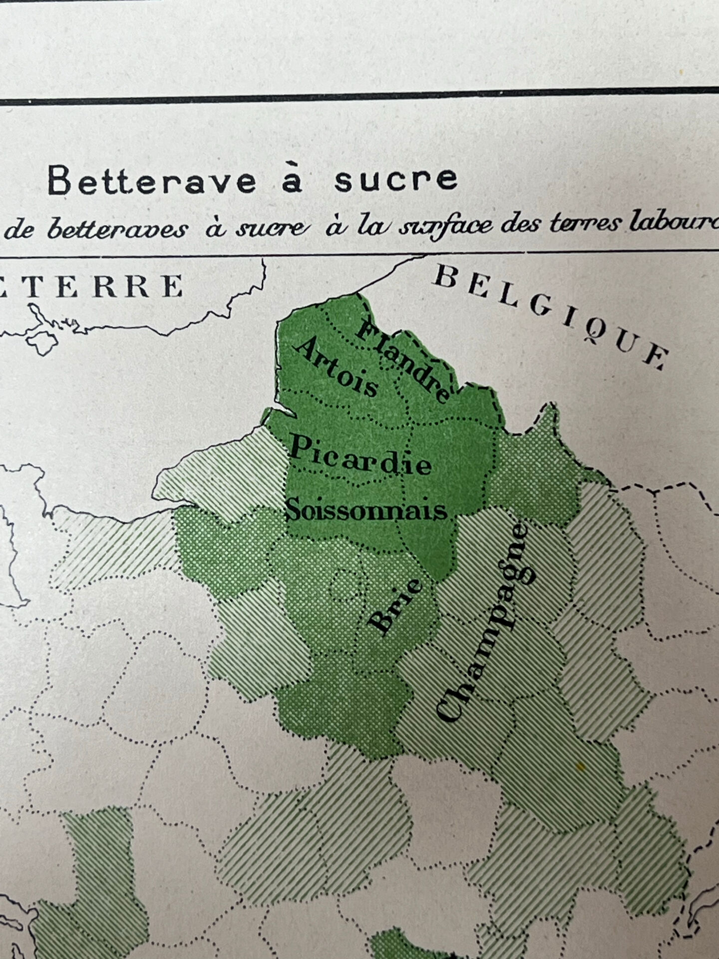 Double map plan France Agriculture Livestock 55.5x37.5cm