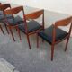 6 chaises scandinaves en skai noir