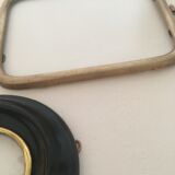 Set of wooden and brass frames with windows