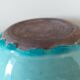 Turquoise cracked ceramic empty pocket signed Keramos, Sèvres circa 1950