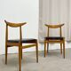Paire de chaises scandinave