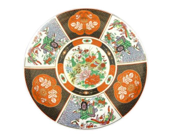 Large Taous porcelain dish, Morocco, vintage