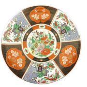 Large Taous porcelain dish, Morocco, vintage