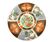 Grand plat en porcelaine Taous, Maroc, vintage