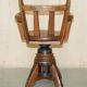 Antique captain's swivel chair on a draft horse wheel from around 1760.