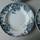 Set of 6 Marie Louise hollow plates, Moulin des Loups - Hamage