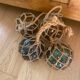 4 vintage fisherman float balls