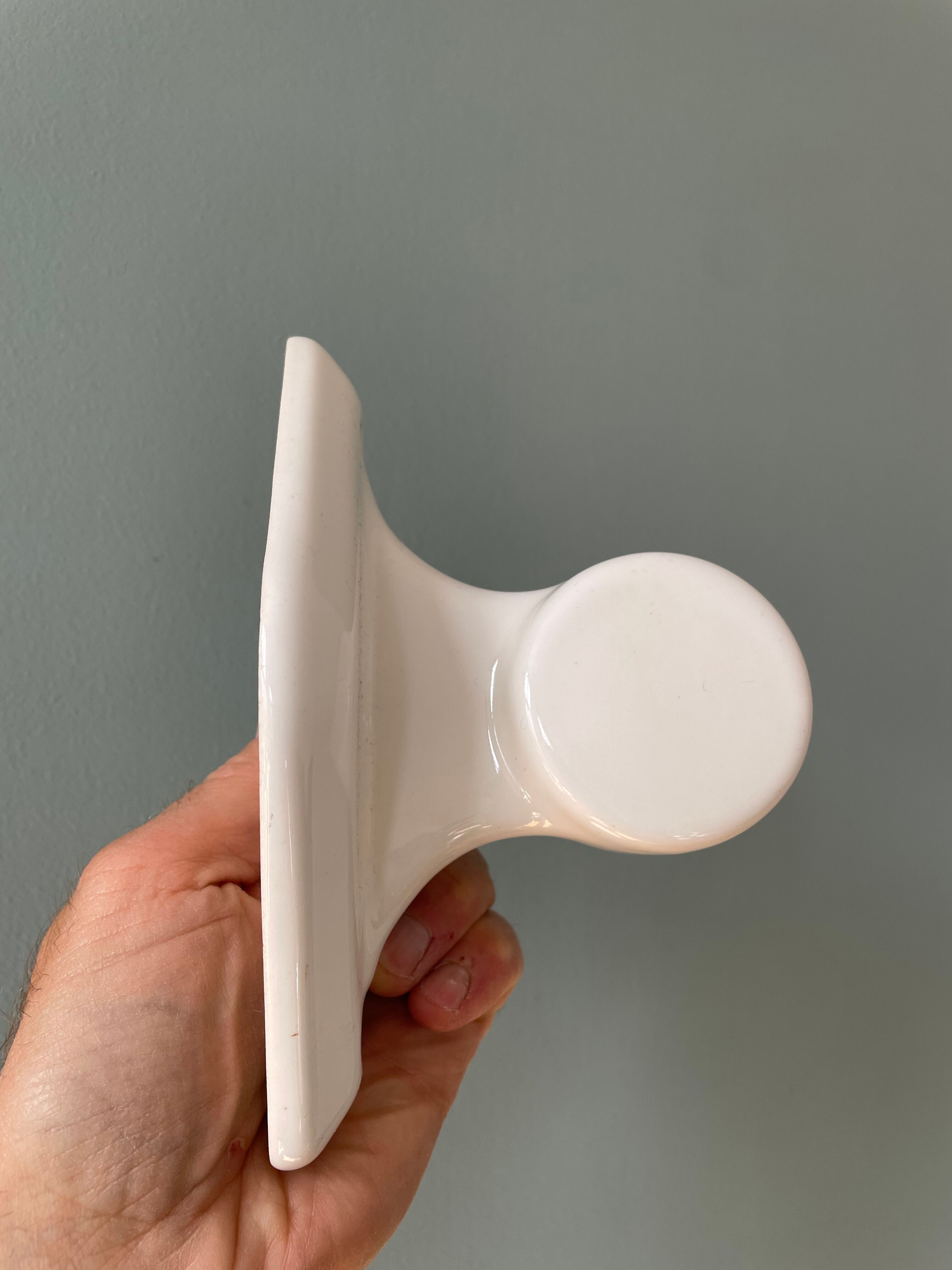 White porcelain towel rack, early twentieth century