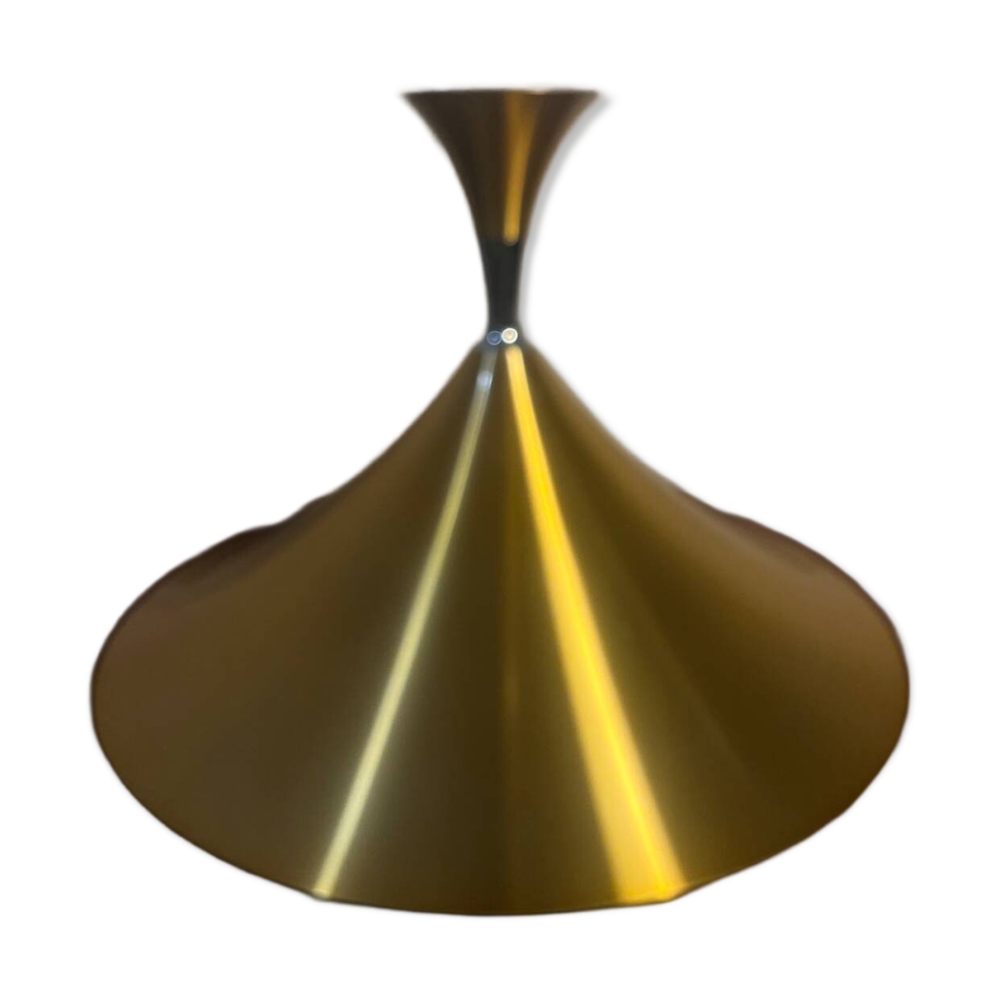 Gold-tone metal pendant light, 1960s