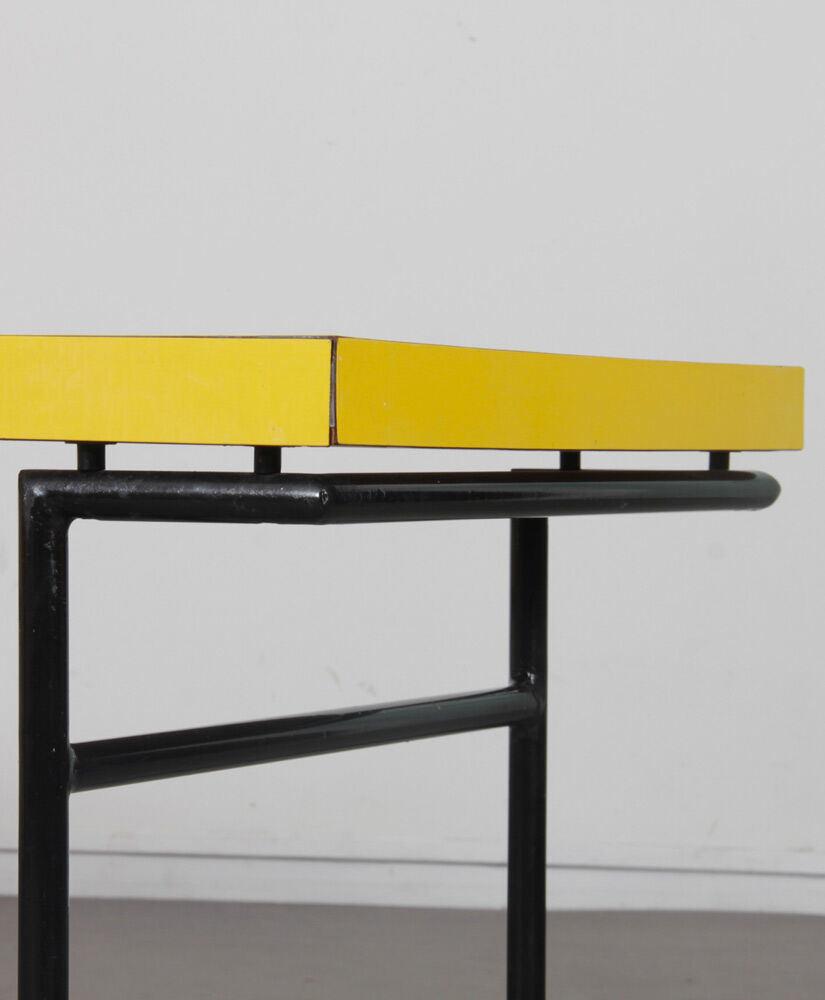 Vintage metal and formica coffee table from the 1960s