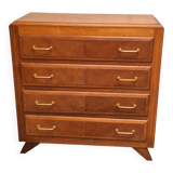 chest of drawers, chiffonier 1950 to 70, stained wood 85x87x55 very good condition