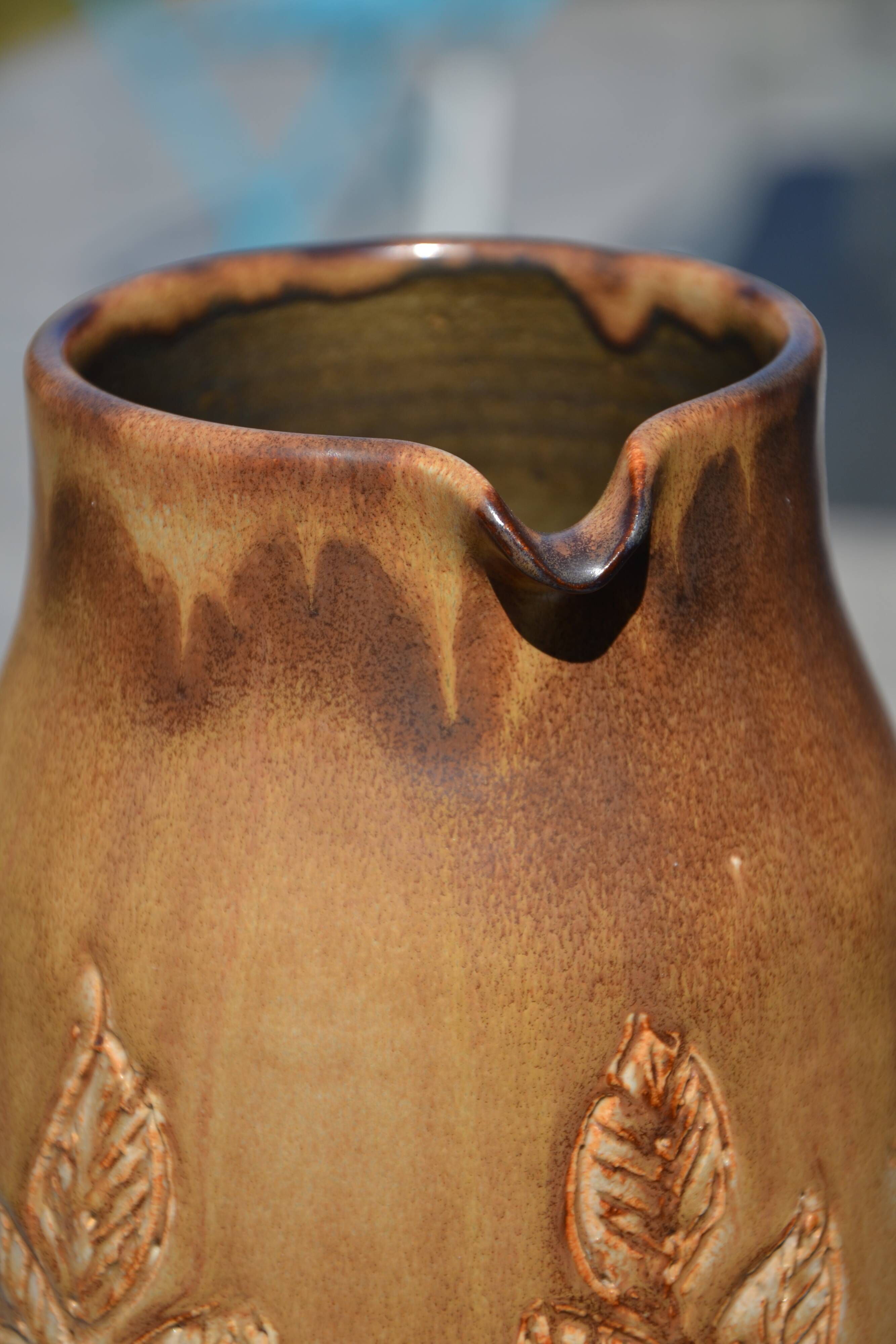 Vase/jug Denise and Michel Pointu "art ceramic high fire"