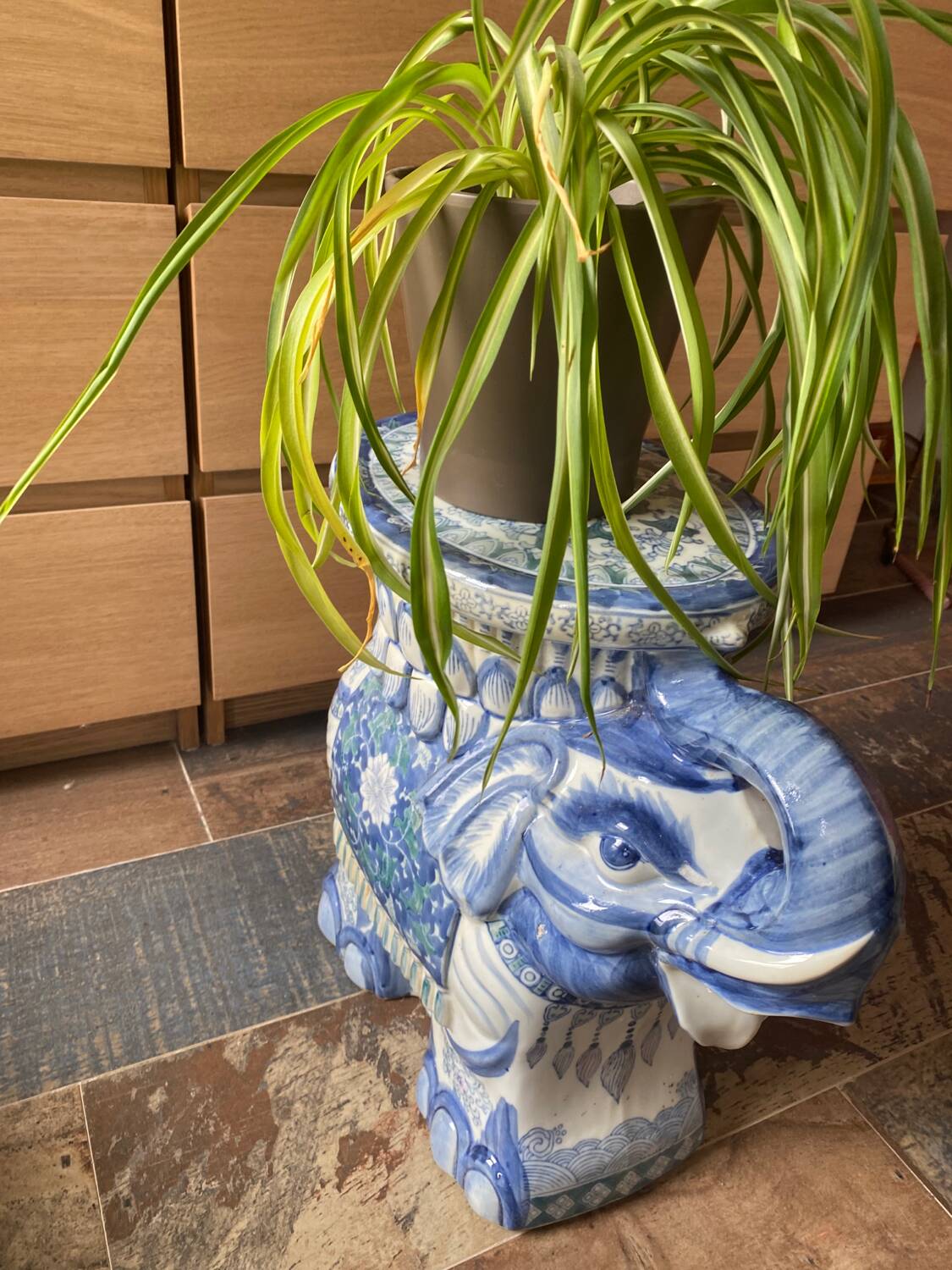 Glazed ceramic elephant