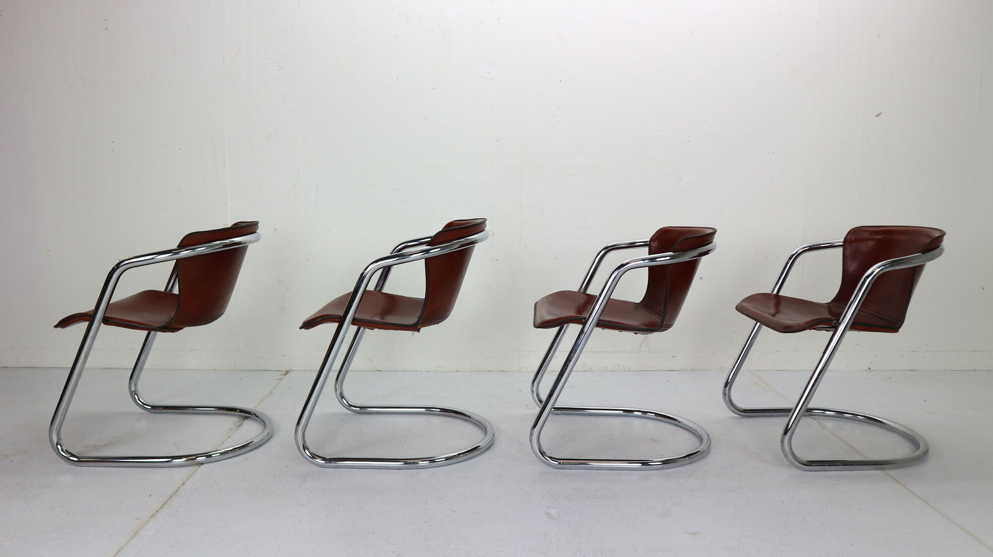 Set of 4 chairs for Cidue, 1970s, Italy