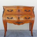 Louis XV chest of drawers in rosewood marquetry