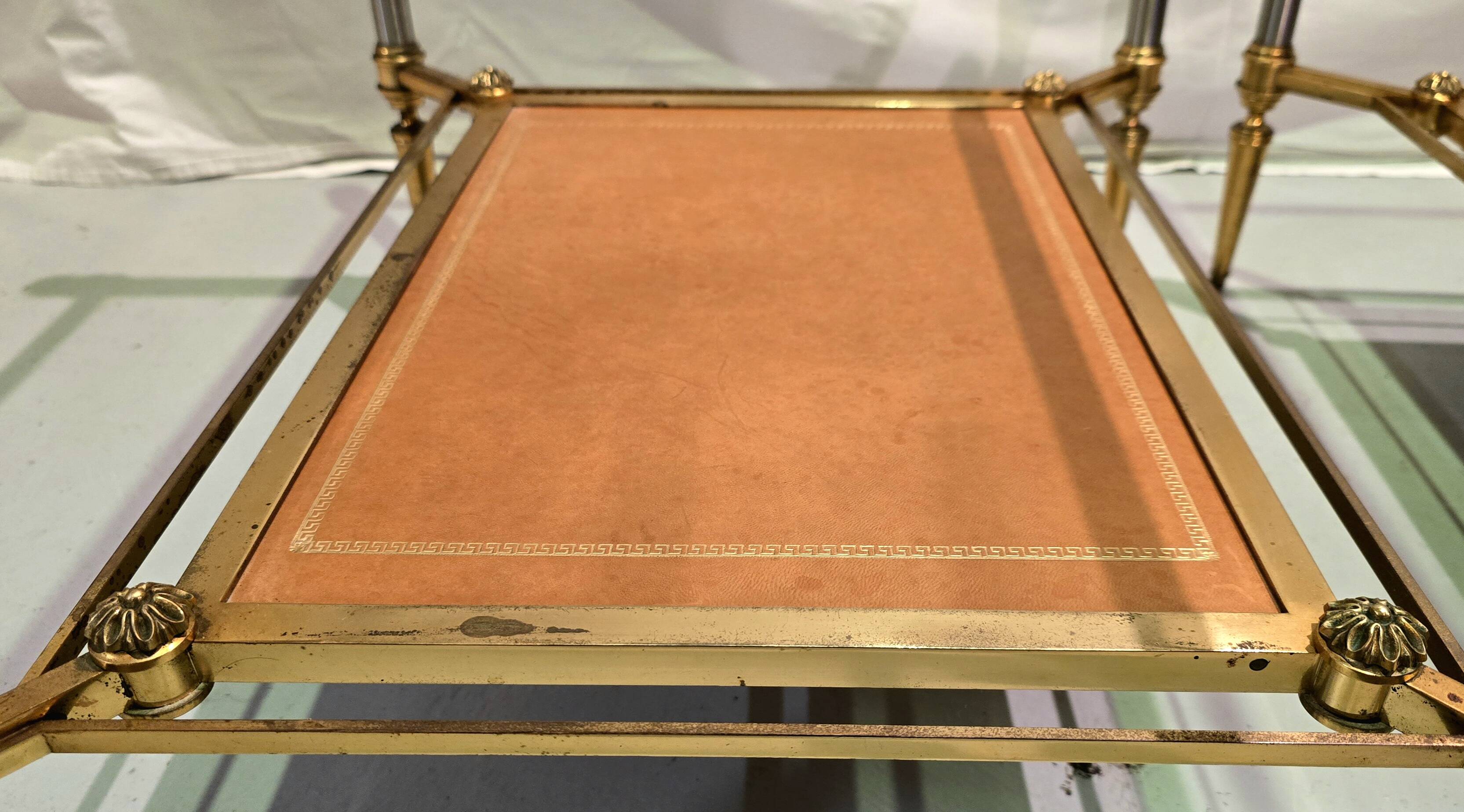 Pair of side tables attributed to Maison Jansen, circa 1950–1960.