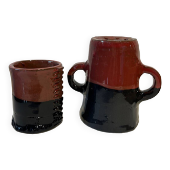 Set of 2 ceramic pots