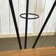 1960s floor lamp with three lights and its period lampshades.