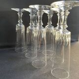 8 Flûtes à champagne – cristal léger taillé