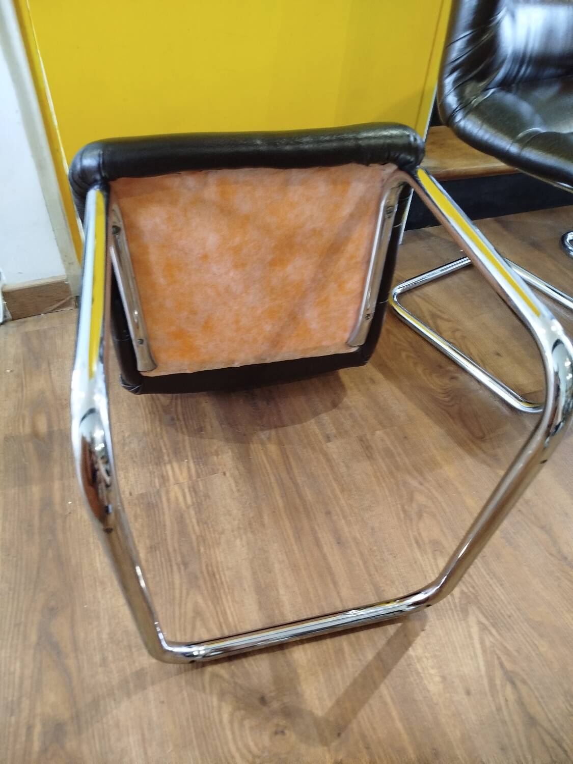 4 vintage 70s design chairs, Bauhaus/Breuer style