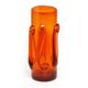 Postmodern vase, orange glass, designed by J. Słuczan-Orkusz, Poland, 1970s