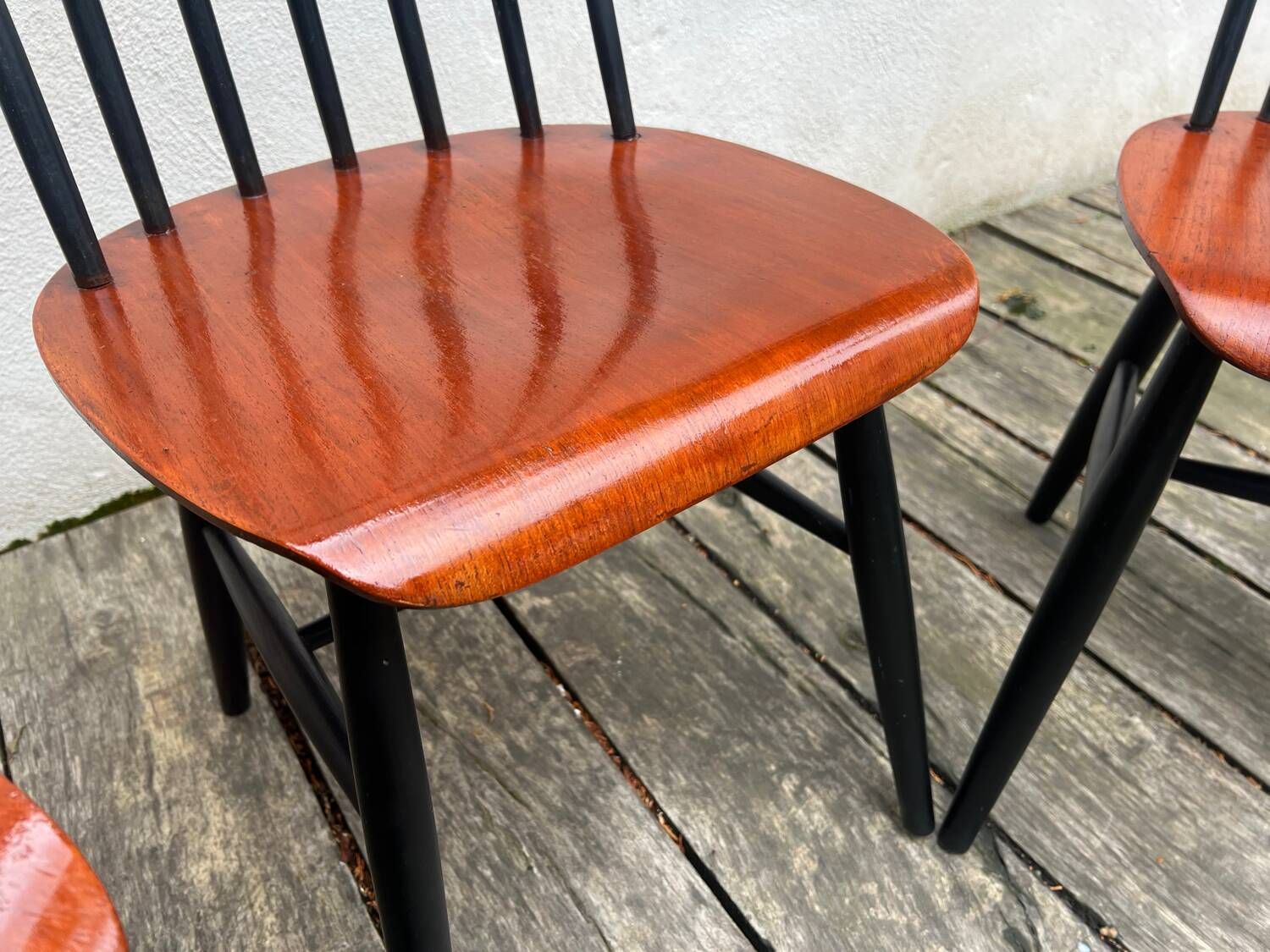 Chaises scandinaves de Tapiovaara modèle Fanett vintage années 60