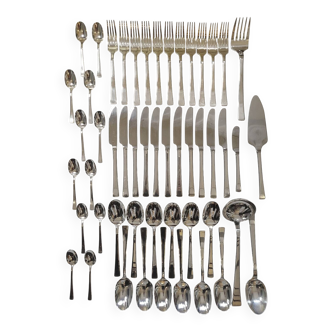 Christofle "Concorde" cutlery set – Icon of French design 1970, 53 pieces