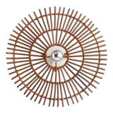 Rattan cane wall lamp