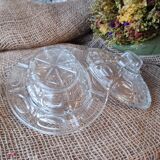 Vintage transparent bell-shaped butter dish