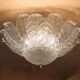 Plafonnier italien en verre de Murano blanc texturé, 6 feux