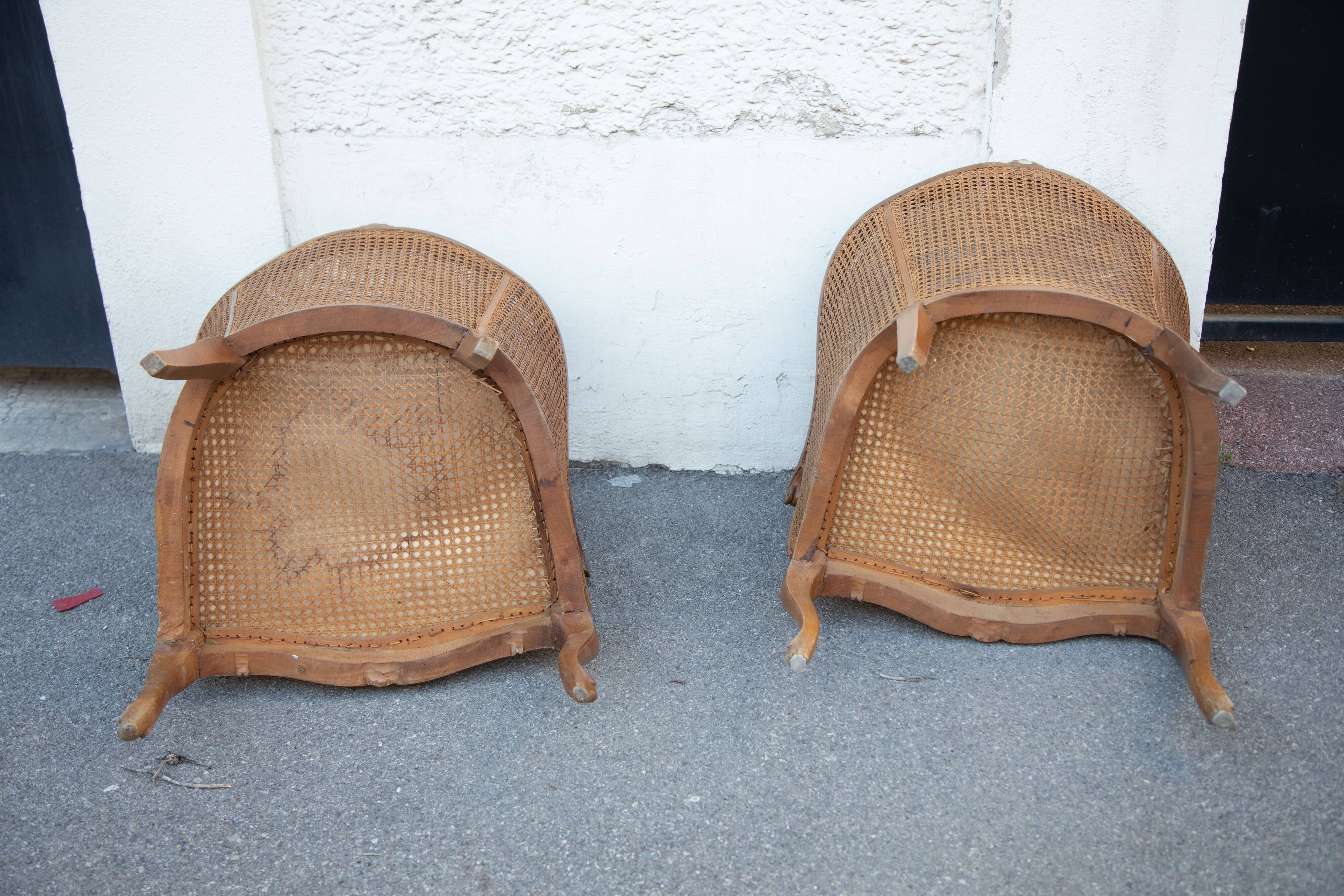 Pair of cannés convertible armchairs
