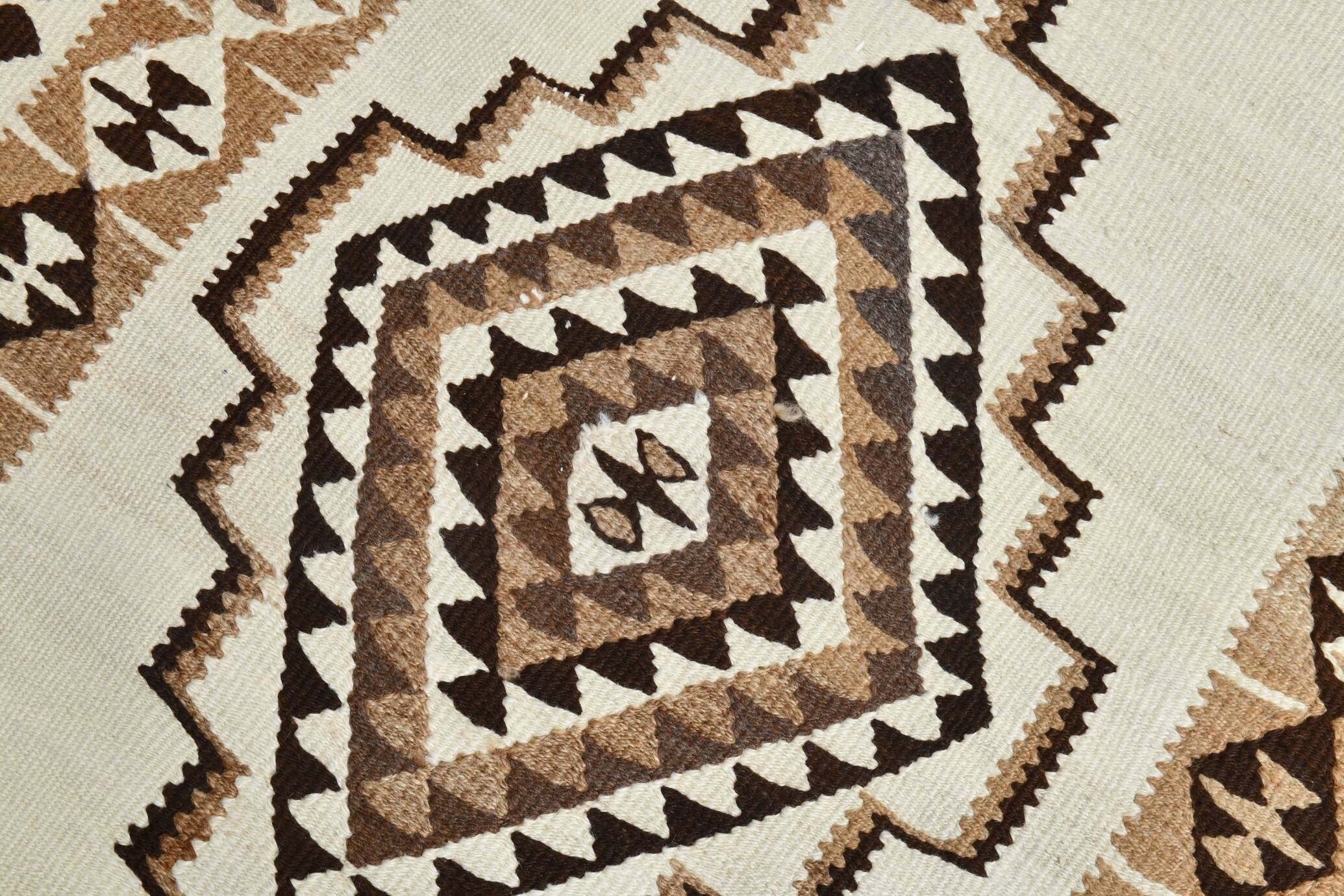 93x277 Wool Cream Runner Rug, Vintage Runner For Hallway