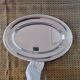 Oval silver metal tray Christofle Gallia Malmaison model