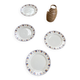 4 assiettes Columbia Luneville