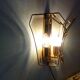 Wall lamp two fires in brass and curved glass from the 80s
