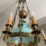 Suspension opaline électrifiée style Napoléon III
