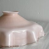 Abat-jour vintage en opaline rose pâle