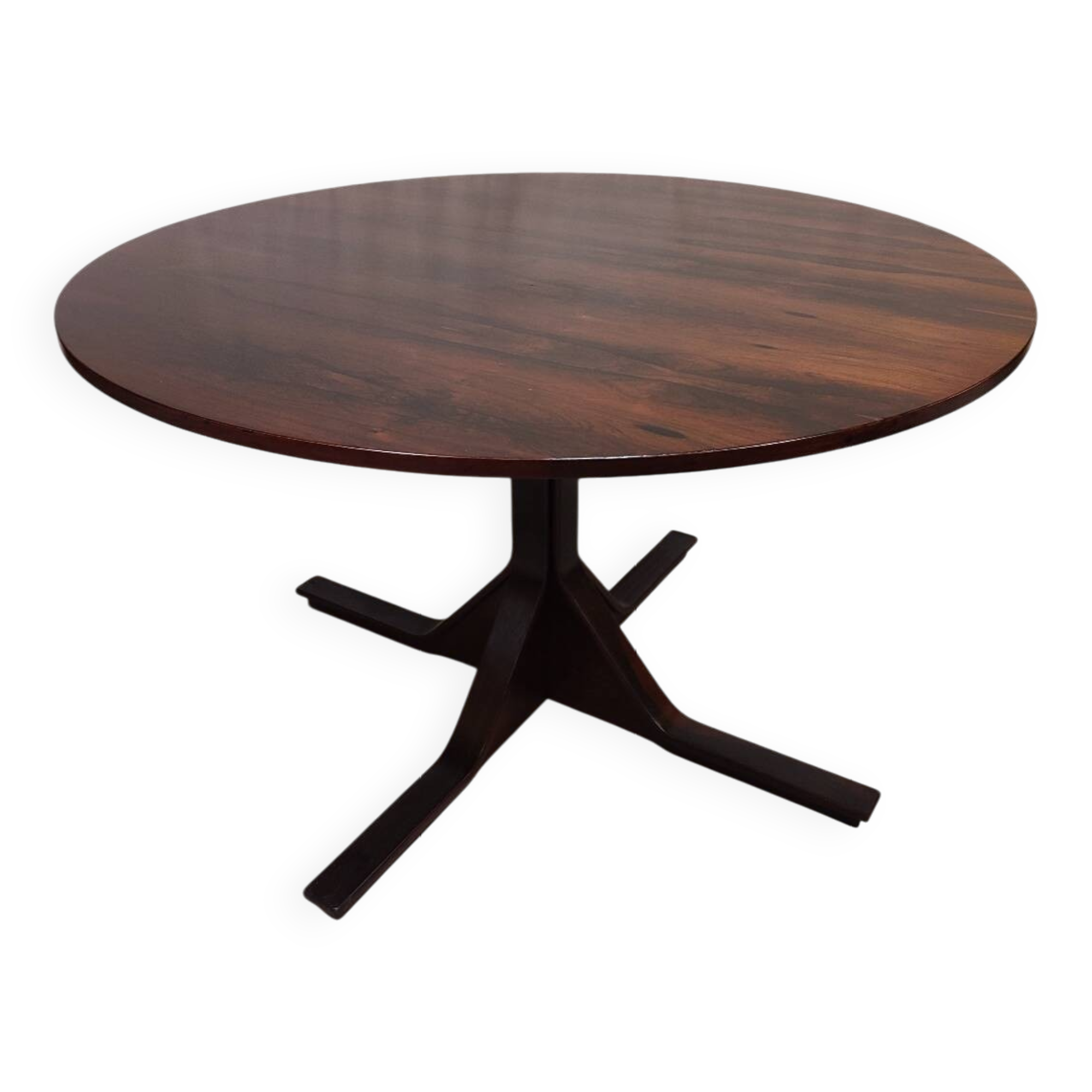 Vintage round dining table, model 522 by Gianfranco Frattini by Bernini