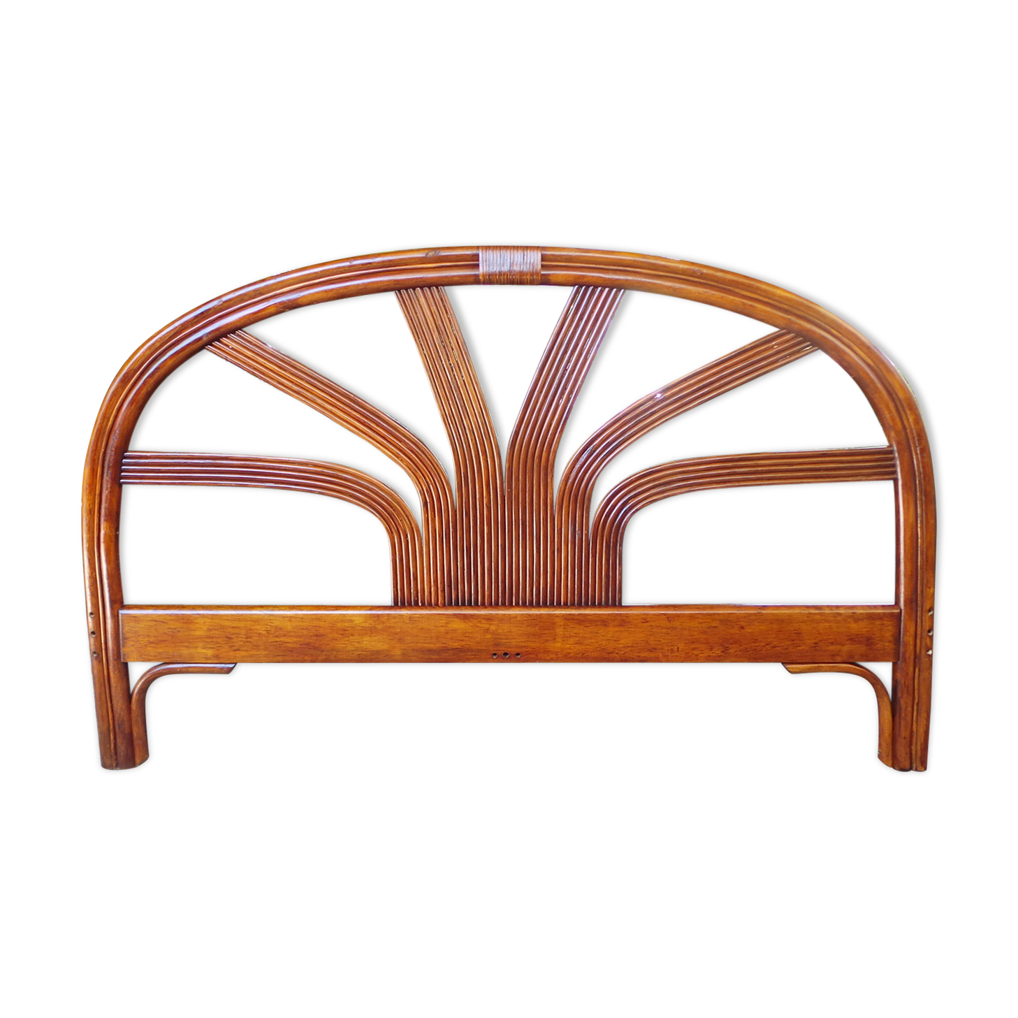 Vintage rattan headboard