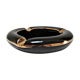 Black ceramic ashtray and vintage gold 50/60