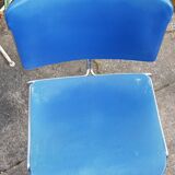 paire de chaises max stacker steel case bleues