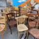 Set of 30 vintage bistro and restaurant chairs