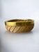 Circular rattan and brass basket, Italy, 1970s, 18 cm diameter