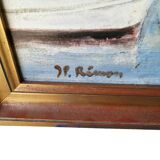 Painting port of St Tropez signed J.P. Rémon
