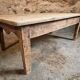 Antique French coffee table in pine with an oak skirt (18th–19th century)