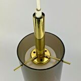 60s 70s lamp light ceiling lamp brass glass space age design 60s