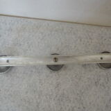 Chromed metal coat rack 3 circular hooks